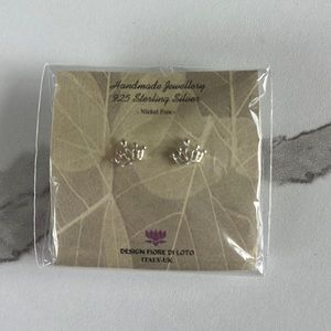 NWT Brand New Sterling Silver Princess Tiara Queen Earrings